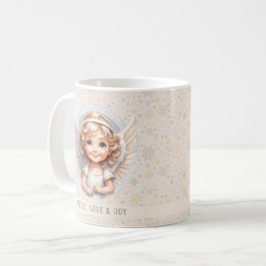 Joli ange Noël Nom de fête Mug (Devant gauche)