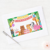 Joli Anniversaire Animaux Sticker rectangulaire (Enveloppe)