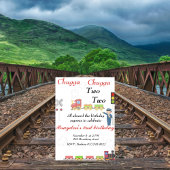 Joli anniversaire de train Invitation pour le deux