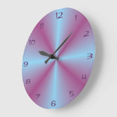 Joli Aqua rose illuminé > Horloge à motifs (Angle)