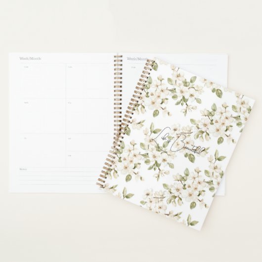 Joli arbre à fleurs crème (Devant avec enveloppe)