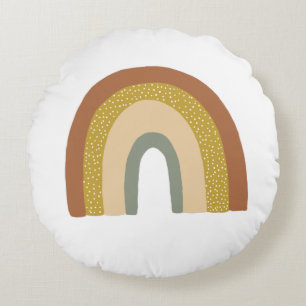 Joli arc-en-ciel terracota bébé coussin rond