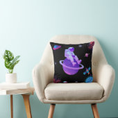 Joli astronaute sur planète Coussin de lancer (Chaise)