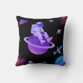 Joli astronaute sur planète Coussin de lancer (Verso)