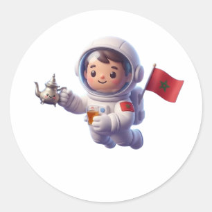 Joli Autocollant 3D Astronaute Marocain Kawaii