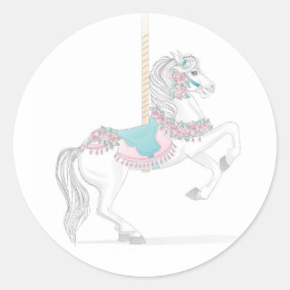 Joli Autocollant à cheval de carrousel