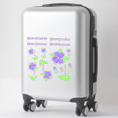 Joli autocollant à fleurs violettes (Sur valise)