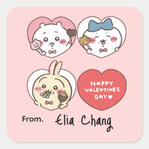Joli autocollant animé kawaii pour la Saint-Valent