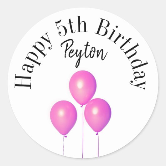 Joli autocollant d'anniversaire (Devant)