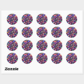 Joli autocollant d'anniversaire (Feuille)