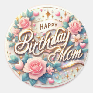 Joli Autocollant Joyeux Anniversaire Maman