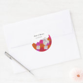 Joli autocollant Mariage Rose-2 (Enveloppe)