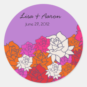 Joli autocollant Mariage Rose-3