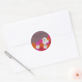 Joli autocollant Mariage Rose-5 (Enveloppe)