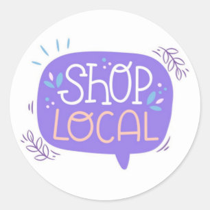Joli autocollant pour boutique locale