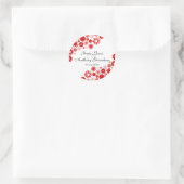 Joli Autocollants rouges Florals (Sac)