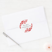 Joli Autocollants rouges Florals (Enveloppe)