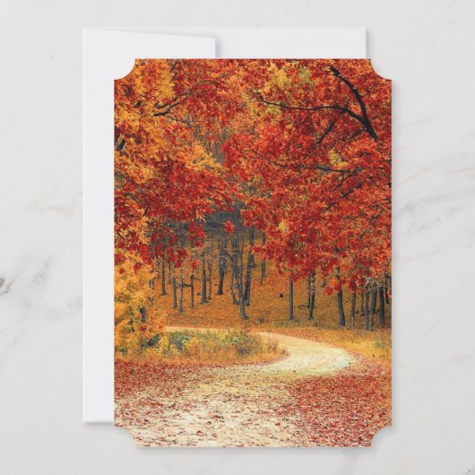 Joli Automne Arbres Thématique Mariage Invitations (Dos)