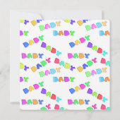 Joli baby shower de canard rose chaud invitation (Dos)