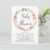 Joli Baby shower de couronne de jardin Invitation (Debout devant)
