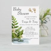 Joli Baby shower de jardin Foil Invitation (Debout devant)