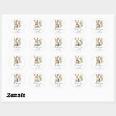 Joli Baby shower de lapin Merci Favoriser Sticker (Feuille)