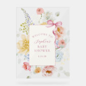 Joli Baby shower Fleur sauvage rose Bow (Recto)