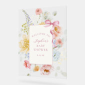 Joli Baby shower Fleur sauvage rose Bow (Angle)