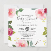 Joli Baby shower Floral de printemps Invitation (Devant)