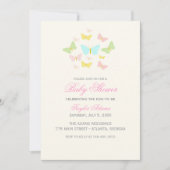Joli Baby shower papillon Invitation (Devant)