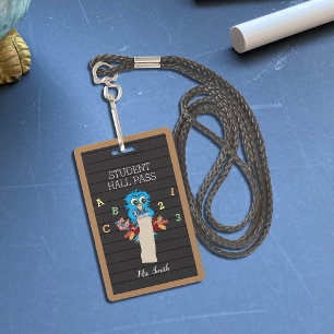 Joli Badge de Pass Verticaux de Professeur Hibou B