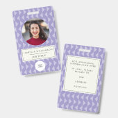 Joli badge d'identification de photo d'employé géo (Avant & arrière)