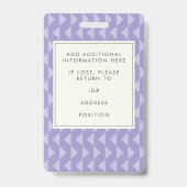 Joli badge d'identification de photo d'employé géo (Arrière)