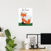 Joli Be Clever Fox Genre Poster Neutre (Bureau à domicile)