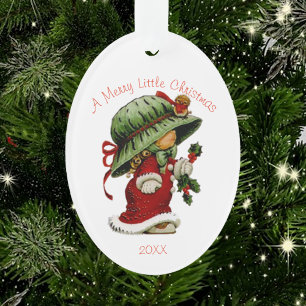 Joli bébé de Noël en ornement en acrylique rouge