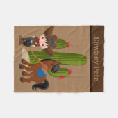 Joli bébé garçon ajouter nom couverture cowboy (Devant (Horizontal))