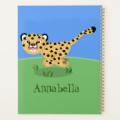 Joli bébé guépard en cours de dessin animé illustr (Dos)