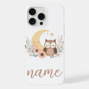 Joli bébé hibou avec lune