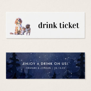 Joli Billet de Boisson Personnalisé pour Animaux  