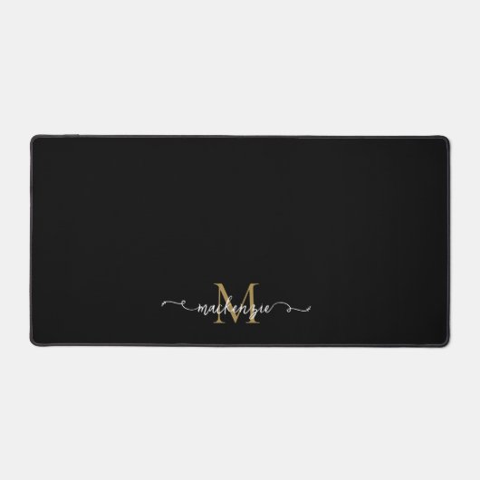Joli Black Gold Script Typographie Monogramme (Recto)