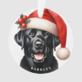 Joli Black Labrador Retriever Père Noël Chien Noël (devant)