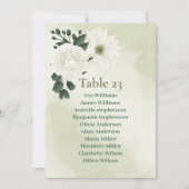 Joli blanc fleurs verdure carte de sièges (Devant)