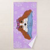 Joli Blenheim Cavalier de dessin animé (Serviette de bain)