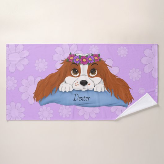 Joli Blenheim Cavalier de dessin animé (Serviette de bain)