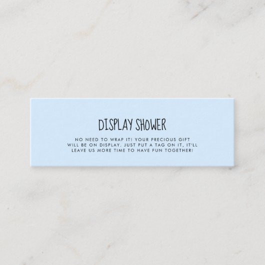 Joli bleu Afficher l'insertion de carte de douche (Devant)