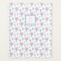 Joli Bleu Blanc Et Rose Ginger Jar Home School