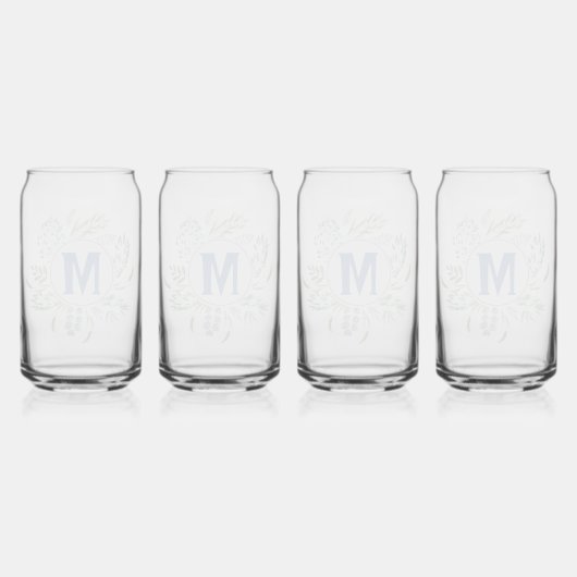 Joli Bleu Botanique Verdure Monogramme (Dos)