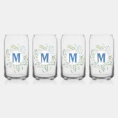 Joli Bleu Botanique Verdure Monogramme (Recto)