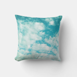 joli bleu ciel photo art design coussin
