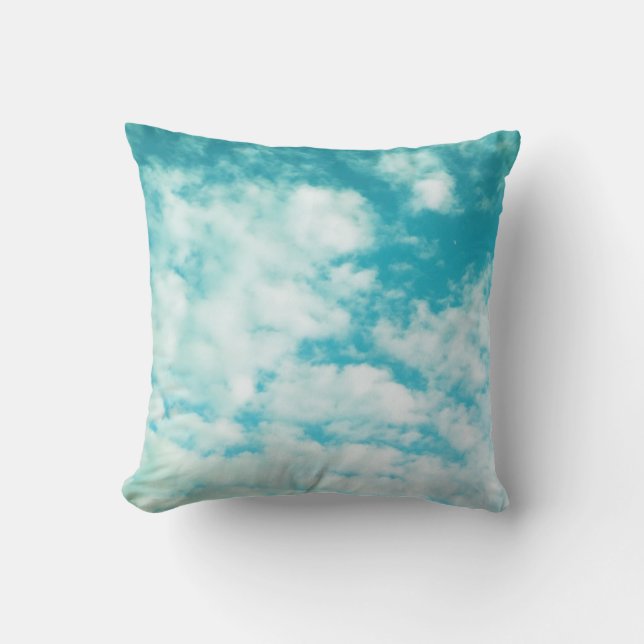 joli bleu ciel photo art design coussin (Recto)